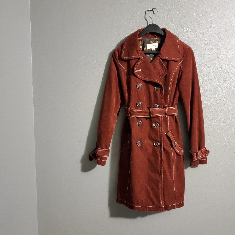 Merona Burgundy Corduroy Coat